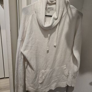 LOFT Women's Off-White Cowl Neck Sweater